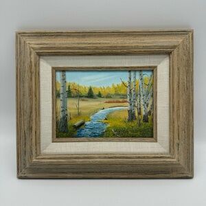 Landscape Framed Picture Oil Painting River Maysel
